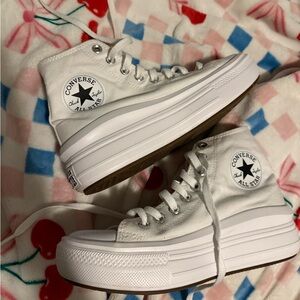 White High-Top Canvas Sneakers